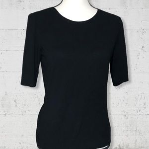 Lafayette 148 New York Short Sleeve Sweater SZ S